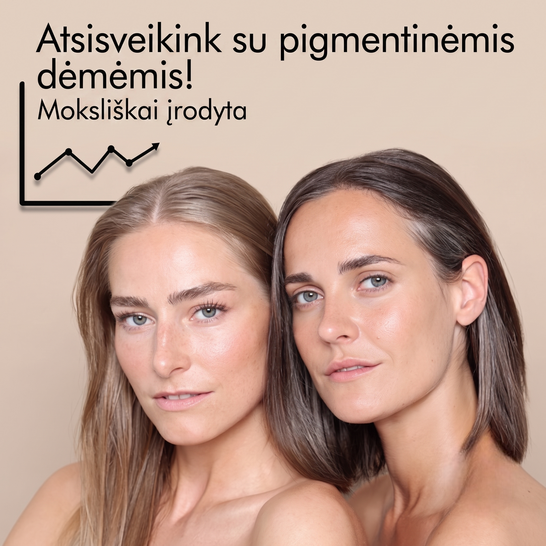Dermatologiškai įrodytas poveikis prieš pigmentines dėmes!
