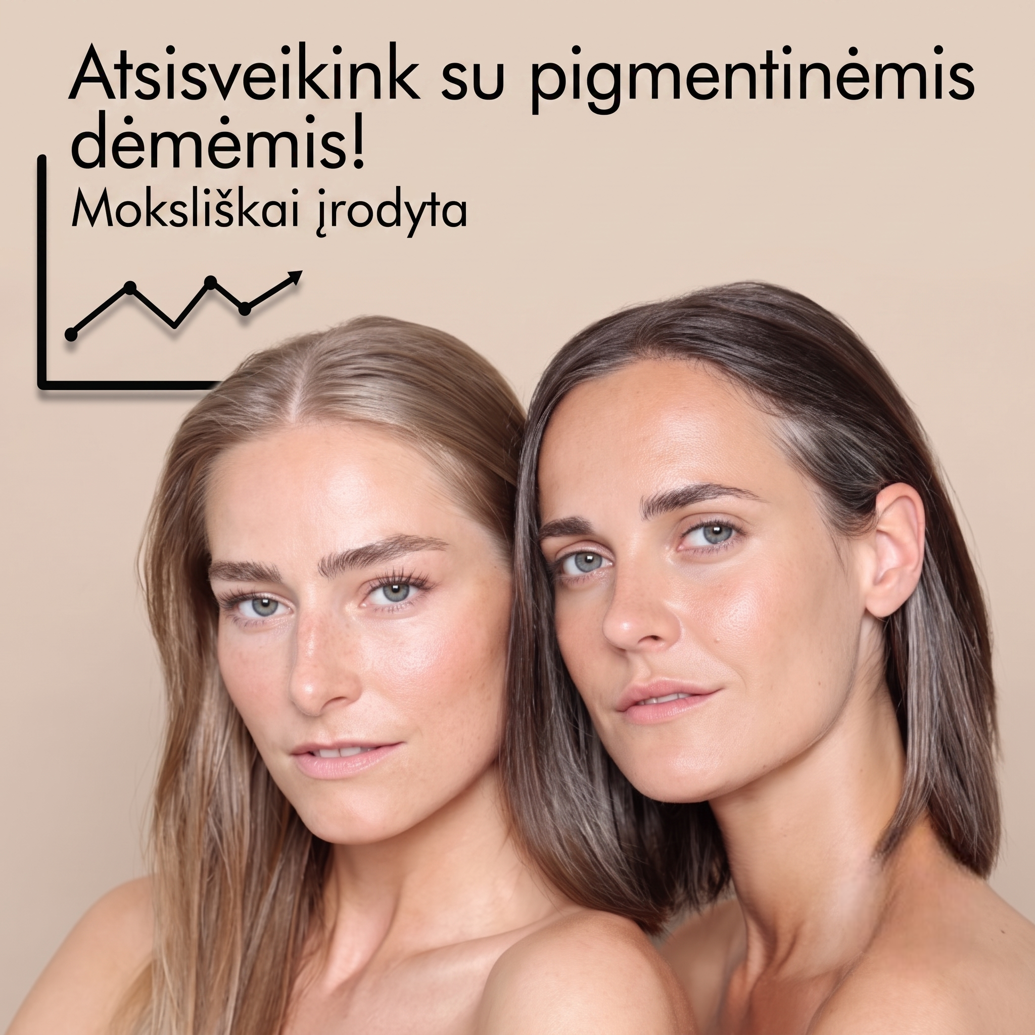 Dermatologiškai įrodytas poveikis prieš pigmentines dėmes!